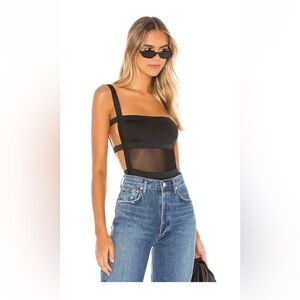 Superdown Camille Strappy Back Bodysuit in Black. Size XS. Worn once.